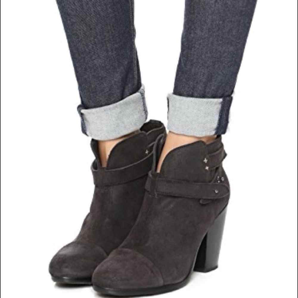 Rag & Bone booties in soft, distressed suede.